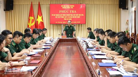 Phúc tra vũ khí, trang bị kỹ thuật cấp 5 tại Bộ đội Biên phòng An Giang