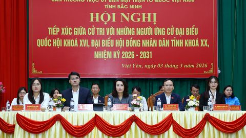 Ứng cử viên đại biểu Quốc hội và đại biểu HĐND tỉnh tiếp xúc với cử tri phường Việt Yên và Tự Lạn