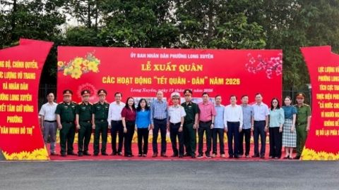 Sôi nổi các hoạt động "Tết Quân - Dân" trên địa bàn phường Long Xuyên 