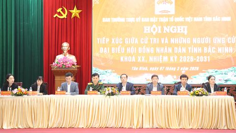 Ứng cử viên đại biểu HĐND tỉnh Bắc Ninh tiếp xúc cử tri tại đơn vị bầu cử số 4