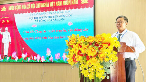 32 thí sinh tham gia Hội thi Tuyên truyền viên giỏi xã Đông Hòa năm 2026