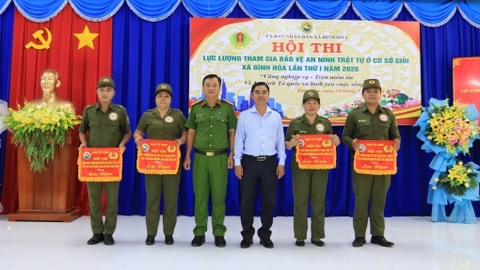 Bình Hòa trao giải Hội thi lực lượng tham gia bảo vệ an ninh trật tự ở cơ sở