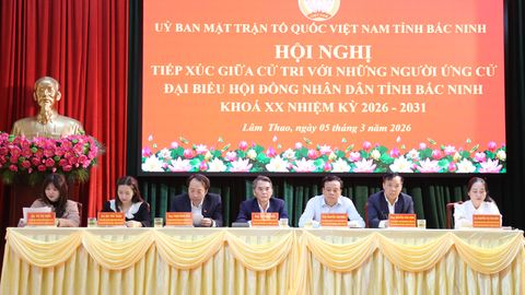 Ứng cử viên đại biểu HĐND tỉnh Bắc Ninh tiếp xúc cử tri tại đơn vị bầu cử số 18