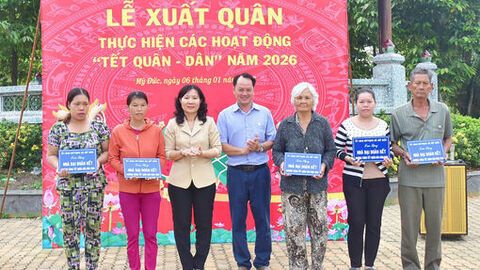 Xã Mỹ Đức xuất quân Tết Quân - Dân 2026