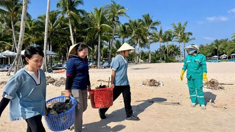 Hàng trăm người làm sạch bãi biển Phú Quốc mỗi ngày