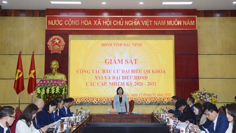 HĐND tỉnh giám sát công tác chuẩn bị bầu cử tại các phường Kinh Bắc, Vũ Ninh và Võ Cường