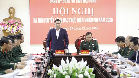 Đảng ủy Quân sự tỉnh Bắc Ninh họp triển khai nhiệm vụ năm 2026