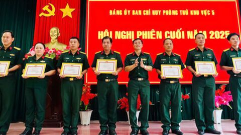 Đảng ủy Ban Chỉ huy phòng thủ Khu vực 5 - An Biên hoàn thành và vượt 9/9 chỉ tiêu nghị quyết