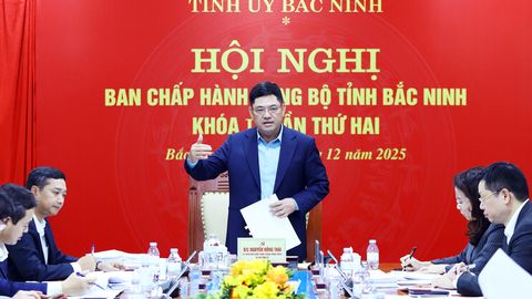 Hội nghị Ban chấp hành Đảng bộ tỉnh Bắc Ninh: Thảo luận, cho ý kiến vào nhiều dự thảo, báo cáo