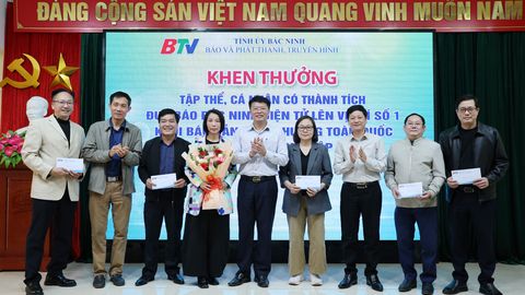 Báo và Phát thanh, Truyền hình Bắc Ninh khen thưởng tập thể, cá nhân xuất sắc trong phát triển bạn đọc Báo Bắc Ninh điện tử