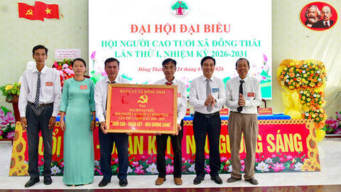 Ông Nguyễn Văn Cùm giữ chức chủ tịch Hội Người cao tuổi xã Đông Thái nhiệm kỳ 2026 - 2031