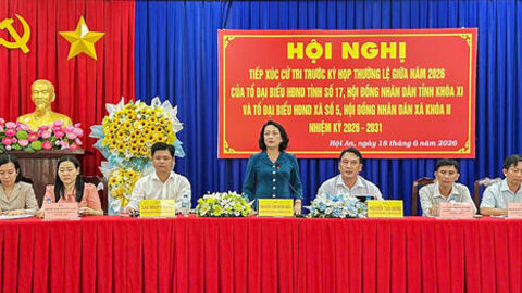 Đại biểu HĐND hai cấp tiếp xúc cử tri xã Hội An