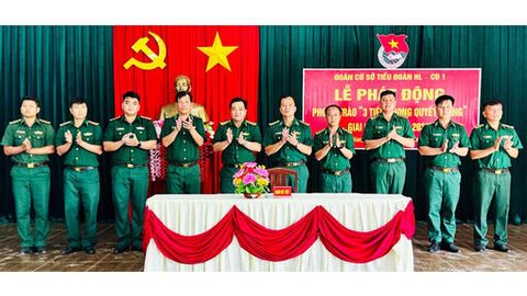Phát động phong trào “3 Tiên phong quyết thắng” trong tuổi trẻ Tiểu đoàn Huấn luyện - Cơ động 1
