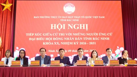 Ứng cử viên đại biểu HĐND tỉnh tiếp xúc cử tri phường Song Liễu và Ninh Xá