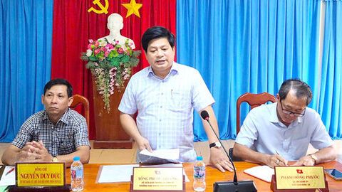 Kiểm tra công tác chuẩn bị bầu cử tại các xã Thạnh Mỹ Tây, Vĩnh Thạnh Trung