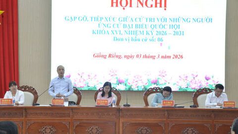 Ứng cử viên đại biểu Quốc hội tiếp xúc cử tri các xã Giồng Riềng, Long Thạnh, Thạnh Đông, Tân Hiệp