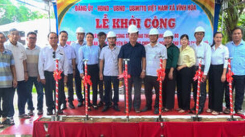 Khởi công xây dựng 4 cầu giao thông nông thôn tại xã Vĩnh Hòa