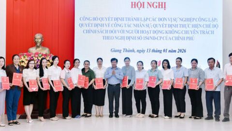 Xã Giang Thành thành lập các đơn vị sự nghiệp công lập