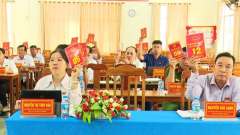 HĐND xã Nhơn Mỹ thống nhất thông qua đề án sáp nhập ấp 