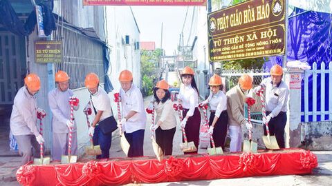 Xã Mỹ Đức: Khởi công xây dựng cầu Ba Ngạn