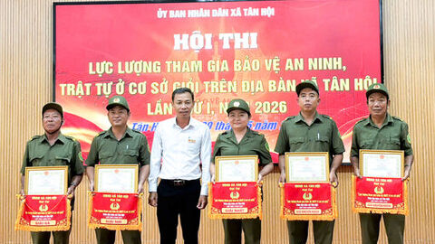 Tân Hội tổ chức Hội thi Lực lượng tham gia bảo vệ an ninh, trật tự ở cơ sở giỏi 