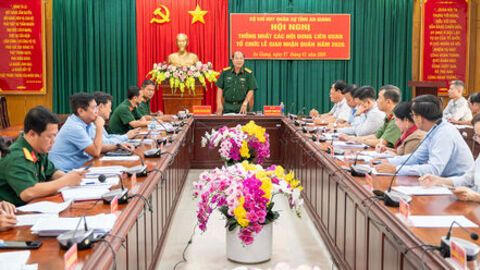 An Giang: Thống nhất nội dung tổ chức lễ giao nhận quân năm 2026