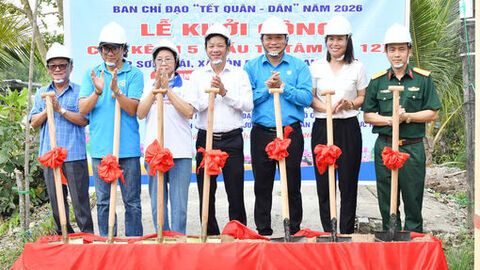 Liên đoàn Lao động tỉnh An Giang vận động xây cầu giao thông ở xã Hòn Đất