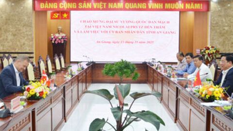 Chủ tịch UBND tỉnh An Giang tiếp đoàn làm việc Đại sứ quán Đan Mạch 