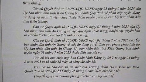 Tạm đình chỉ công tác Giám đốc Trung tâm Y tế An Phú để phục vụ công tác kiểm tra