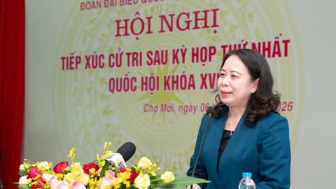 Phó Chủ tịch nước Võ Thị Ánh Xuân tiếp xúc cử tri xã Chợ Mới