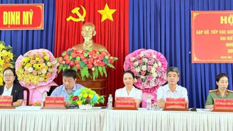 Ứng cử viên đại biểu Quốc hội tiếp xúc cử tri các xã Định Mỹ, Thoại Sơn, Vĩnh Trạch, Phú Hòa