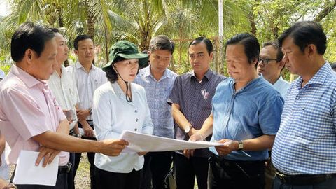 Khảo sát vị trí đầu tư dự án Trường phổ thông Nội trú liên cấp tiểu học và trung học cơ sở tại xã biên giới Vĩnh Xương