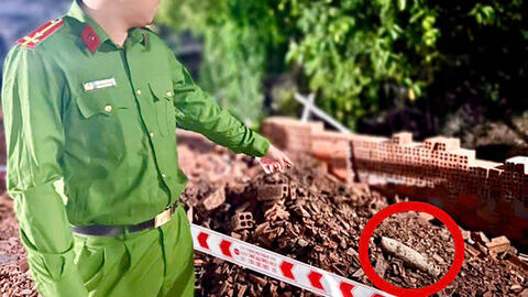 Phát hiện đạn pháo 105mm trong khu dân cư xã Nhơn Mỹ