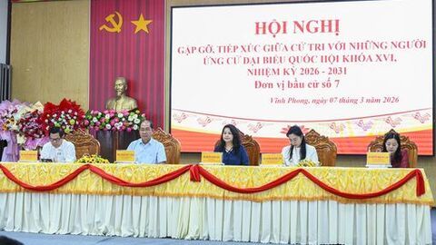 Ứng cử viên đại biểu Quốc hội tiếp xúc cử tri các xã: Vĩnh Phong, Vĩnh Thuận và Vĩnh Bình