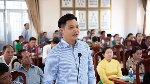 Ứng cử viên đại biểu Quốc hội tiếp xúc cử tri hai xã Vân Khánh và An Minh