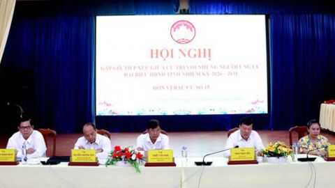 Ứng cử viên đại biểu HĐND tỉnh tiếp xúc cử tri xã Chợ Mới