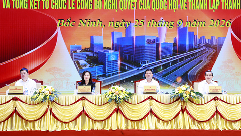Thường trực Thành ủy Bắc Ninh giao ban với Bí thư Đảng ủy, Chủ tịch UBND các xã, phường quý III/2026