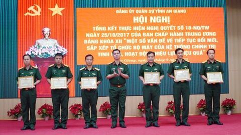 Tổ chức lực lượng vũ trang tỉnh An Giang tinh, gọn, mạnh 