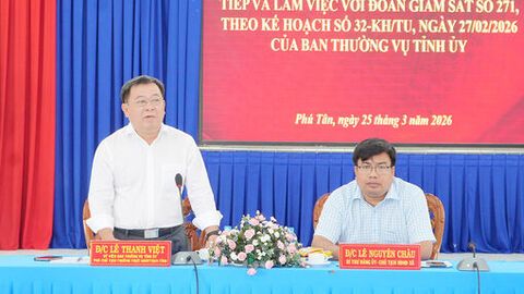 Giám sát việc triển khai thực hiện nghị quyết tại Đảng ủy xã Phú Tân