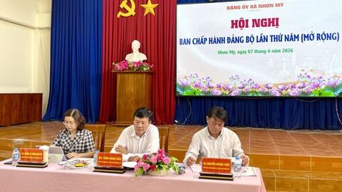 Xã Nhơn Mỹ tập trung thực hiện các mục tiêu quý II/2026
