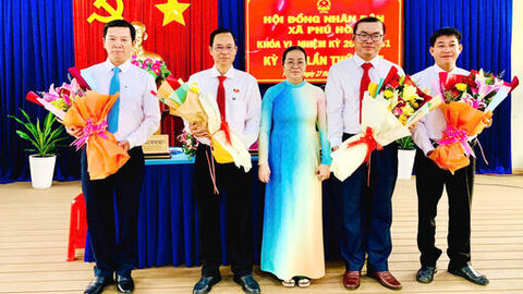Xã Phú Hòa hoàn thiện bộ máy lãnh đạo HĐND nhiệm kỳ mới