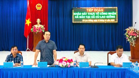 Sở Nội vụ tỉnh An Giang khảo sát thực tế tại xã Cù Lao Giêng