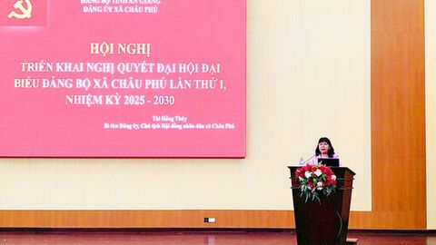 Châu Phú quán triệt Nghị quyết Đại hội Đảng bộ xã