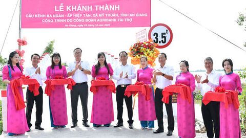 Xã Mỹ Thuận khánh thành cầu kênh Ba Ngàn 