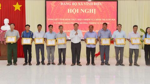 Xã Vĩnh Điều thực hiện đạt và vượt 20/20 chỉ tiêu