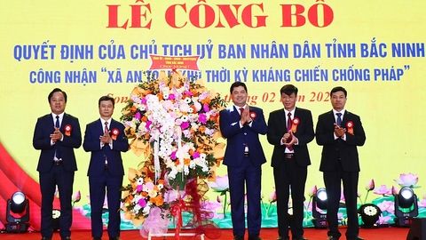 Phường Song Liễu đón nhận danh hiệu "Xã an toàn khu thời kỳ kháng chiến chống Pháp"