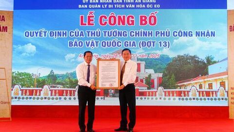 An Giang công bố Quyết định của Thủ tướng Chính phủ công nhận bảo vật quốc gia (đợt 13)