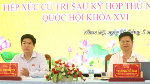 Đại biểu Quốc hội tiếp xúc cử tri hai xã Cù Lao Giêng, Nhơn Mỹ