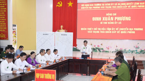 Khai mạc diễn tập tác chiến xã Tân Hiệp trong khu vực phòng thủ năm 2026 