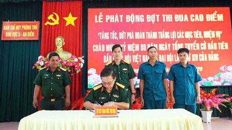 Ban Chỉ huy phòng thủ Khu vực 5 - An Biên phát động đợt thi đua cao điểm